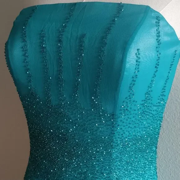 Y2K Floral Beaded Ombre Mermaid Prom Dress